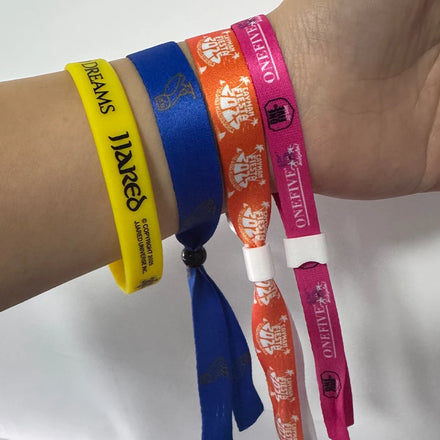 Custom VIP Event Ticket Bracelet Woven Ribbon Fabric Wristband for Festivals and Promotional Events