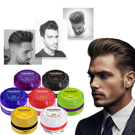 OEM Colorful Hair Styling Wax Strong Hold Pomade Matte Finish Hair Wax for Men Texture Styling Product Wholesale