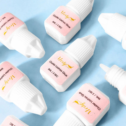 Private Label 5ml DIY Liquid Eyelash Extension Glue Cluster Lash Long Wearing Waterproof with Extra Hold for 2 Weeks