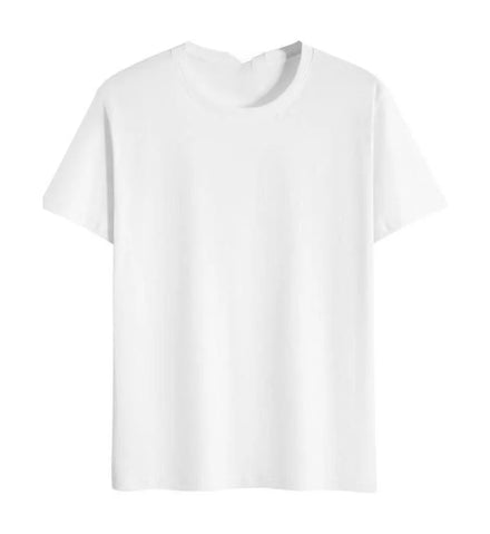 Oem customized 150g cotton ribbed collar solid color round neck tshirt men's cross border plus european size tshirt