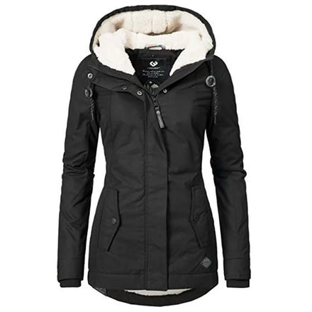 2026 AW EU/US New Sherpa-Lined Plus-Size Down Jacket & Lamb Wool Parka for Women