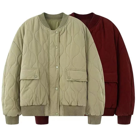 Foreign Trade Cross-Border Supply EU/US Style Cotton Loose Bomber - Casual Slim-Fitting Versatile Baseball Coat