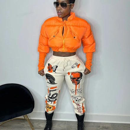 2026 Winter New Stylish Women's Cotton Coat - Stand Collar Short Padded Jacket Warm Puffer Outerwear