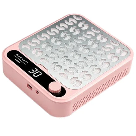 Professional Nail Dust Collector Powerful Suction Pink LED Display Adjustable Speed Reusable Filter for Acrylic Nails