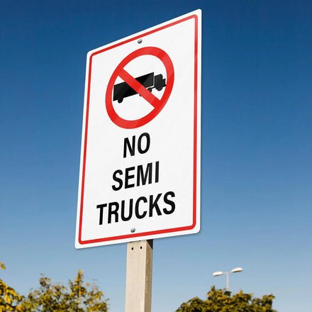 Prohibition of Semi-trailer Truck Signs rust Proof Aluminum Waterproof Reflective Parking Warning Signs