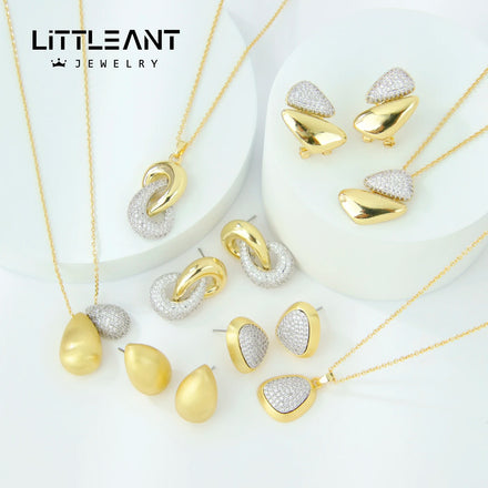 European American Elegant Exclusive Design 14k Gold Filled Jewelry Sets Exquisite Irregular Women Necklace Sets for Daily Wear