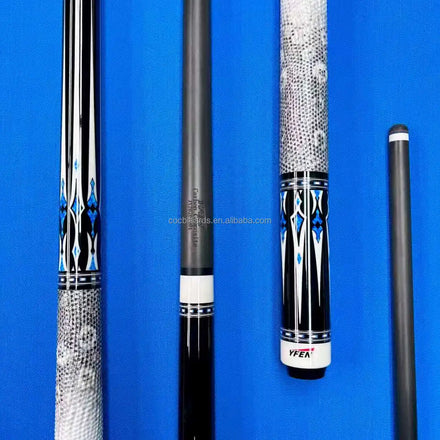 High Quality Handmade YFEN M7 Carbon Fiber Shaft 12.5mm 1/2 Radial Lightweight Billiard Pool Cue Play Taco with Leather Grip