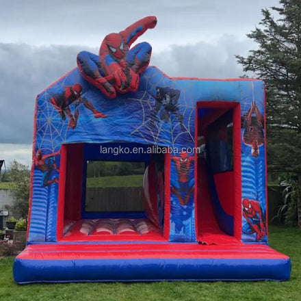 Spider Hero Theme Commercial Bounce House Structures Gonflables Hupfburg Inflatable Bouncy Castle for Outdoor Playground