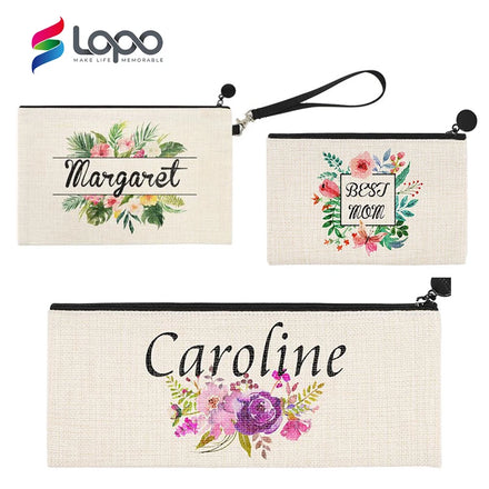 Hot Seller Fast Delivery Free Sample Premium Package Large Vintage Reusable Zipper Outdoor Everyday Sublimation Cosmetic Pencil