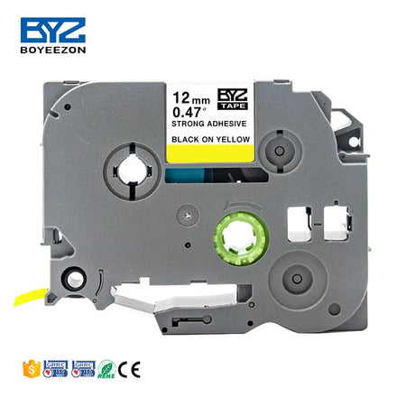 Compatible TZc631 TZc 631 TZe631 TZe 631 Black on Yellow 12mmx8m Laminated Label Tape