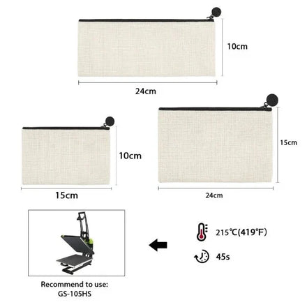 China Premium Quality Certified Hot Sale Popular Bulk Supplier Makeup Bag for Sublimation and Cosmetic Bag Blanks
