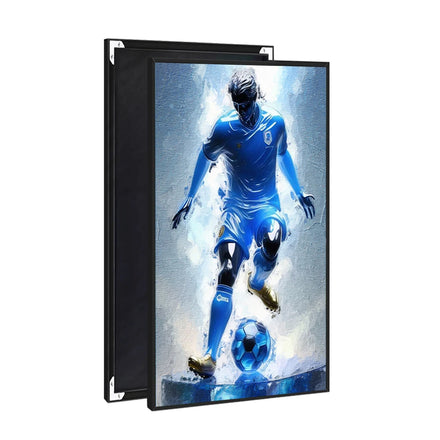 Large Size Abstract Crystal Porcelain Canvas Print Wall Art Glossy Vertical Hanging Football Player Wall Art Poster Home Decor
