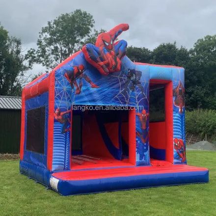 Factory Price Spiderman Jumping Castle Inflatable Bouncer House Inflatable Bouncer Hero Theme Combo for Commercial Sale