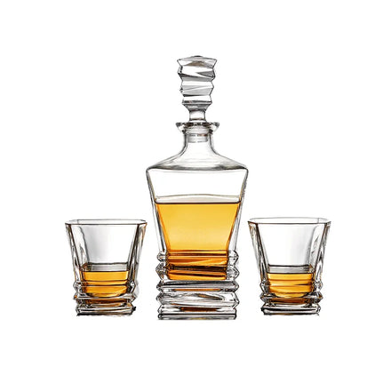 Top Selling Lead Free Crystal Whiskey Decanter Set for Man Custom Whiskey Glass Decanter Whiskey Decanter with Tray