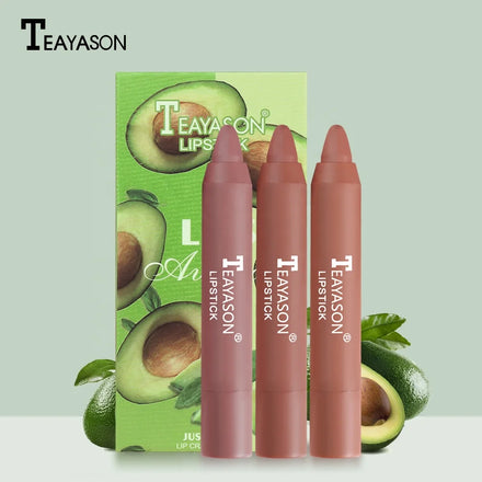 Wholesale Custom High Quality 3 Pieces Mist Velvet Lipstick Pencil 2026 Avocado Waterproof Matte Lipstick