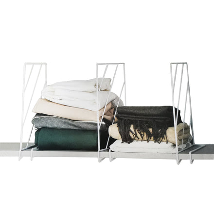 PYJ Shelf Dividers for Closet Organization Metal Closet Divider Perfect Shelf Organizer for Closet Bathroom or Kitchen Shelves