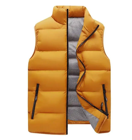Wholesale Custom Lightweight Waistcoat Warm Sleeveless Jacket Big Size Winter Men Cotton Puffer Vest