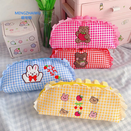 Pencil case for Girls School Supplies Bulk Items Wholesale Lots Stationary Students Cartoon Cute Pencil case Bag