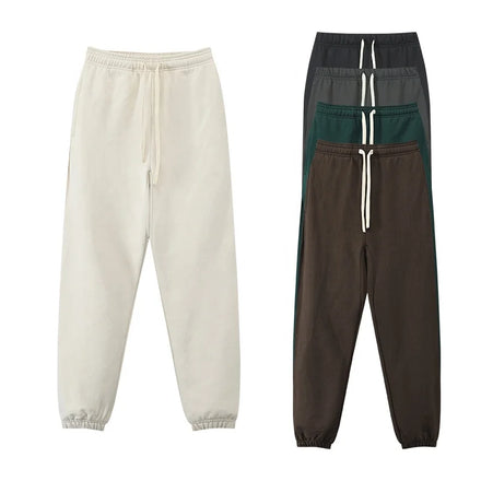 530 Gsm Thick Cotton Pants New Keep Warm Fashion Style Pants Custom logo Track Pants Winter
