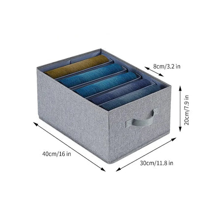 Wardrobe Clothes Organizer with Support Board Closet Organizers 7 Grids Divider Drawer Organizers Storage Bins for Jeans