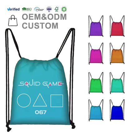 Cheap Custom Waterproof 210D Polyester Drawstring Bag Sport Backpack