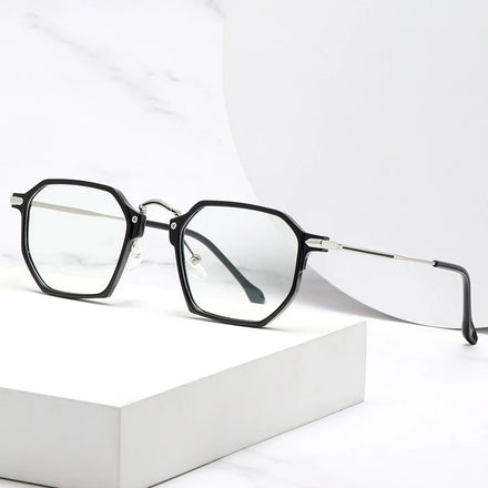 TJ848 New Anti Blue Glasses Retro Polygon Frame TR+Metal Optical Frames Men Women Fashion Computer Glasses