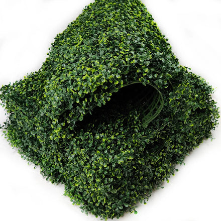 20x 20 Artificial Boxwood Panels Topiary Hedge Plant Privacy Hedge Screen Sun Protected Suitable for Any Decoration