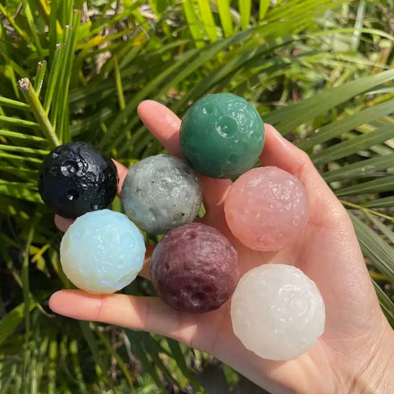30mm Big Crystal Moon Ball Lunar Meteorite Natural Gemstone Sphere Crystal Marble Round Ball
