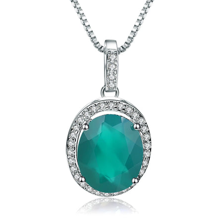 N0017 Abiding Natural Gemstone Charm 925 Sterling Silver Custom Jewelry Necklace Agate Pendant for Women