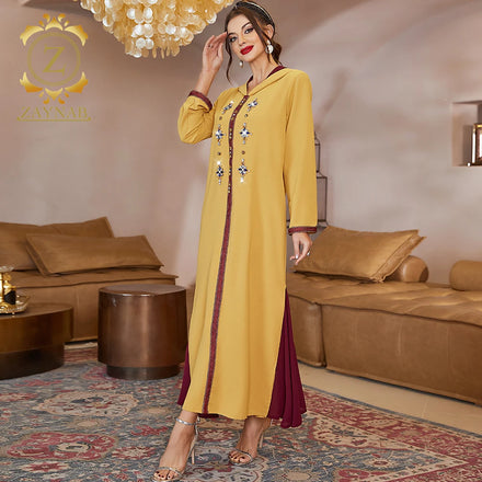 Abayah Islam Muslim 2 Piece Dress Formal Closed Abaya Fabric Abaya With Hijab for Muslim Women