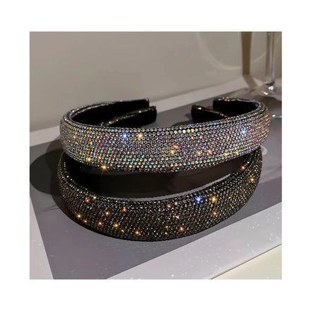 New Fashion Full Rhinestone Headbands Women Shiny Baroque Colorful Diamond Headband Sparkling Hair Accessories