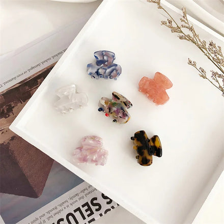 New Small-sized Acetate Hair Claw Clip 3.5cm High-grade Acetic Acid Claw Clip Multi-color Hair Clips