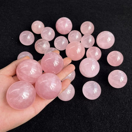 Wholesale Star Light Rose Quartz Crystal Sphere Rose Quartz Crystal Ball for Meditation Home Decoration