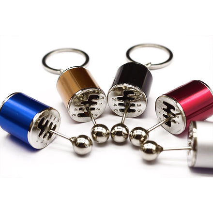 Car Part Box Keychain Model 5 Colors Manual Transmission Gear Shift Knob Key Holder Keychain Keyring Stainless Steel Keychain