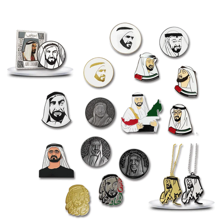 Ready to Ship 2025 New Arrivals UAE Sheikhs Designs Metal Enamel Pins UAE National Day Magnetic Badge