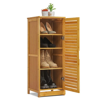 Finishing Independent Locker Shutter Door Upright Bamboo Storage Cabinet