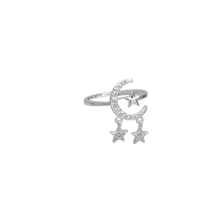 S925 Silver Ladies Fashion Hot Seller Adjustable Ladies Diamond Ring with Fringe