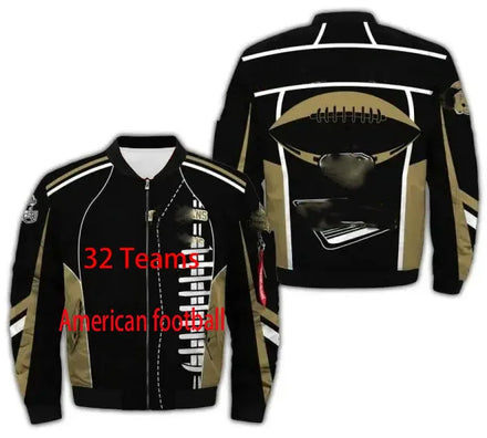 Custom American Football Jacket men's Jackets custom Full Sublimation Fleece Baseball Jackets