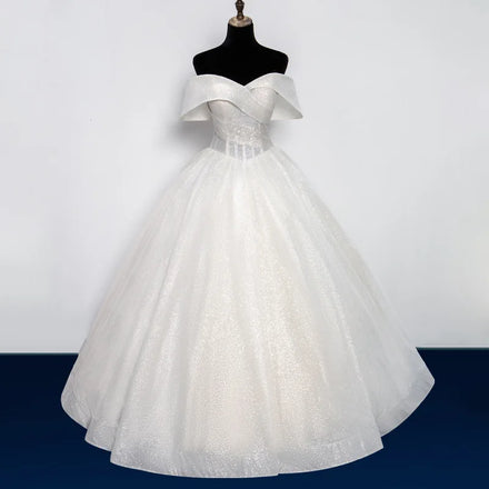 AL1125 2025 New Satin Bride Wedding Dress Heavy Princess Style Rhinestone Crystal White African Wedding Dresses