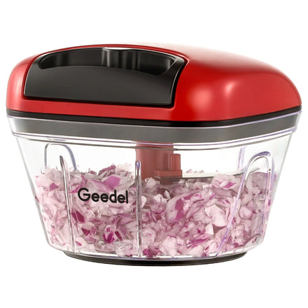 Square Pull Manual Stainless Steel Veggie Food Chopper Kitchen Accessory for Onion Garlic and Meat Mixing