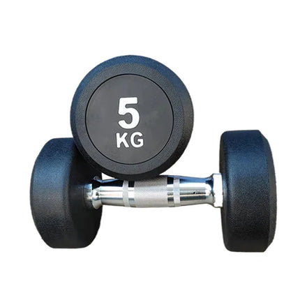 2.5kg Single Piece Rubber Coated Iron Dumbbell All-Purpose Dumbbell Single for Fitness Round Head Strength Training Dumbbel