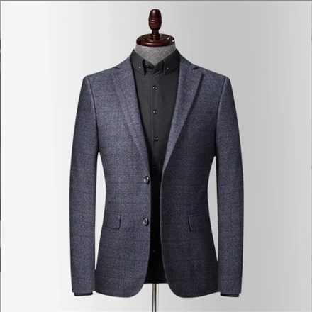 Men's Single-row Two-button Suit Jacket Business Jackets Suits