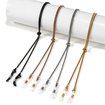 Fadeless Stainless Steel Eyeglass Holder Chain Fashion Anti Lost Sunglasses Cord Adjuster Eyewear Accessories