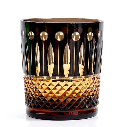 Black Set Hand Blown Black and Hand Carved Japanese Type Heavy Rocks Whiskey Tumbler Gift Pack