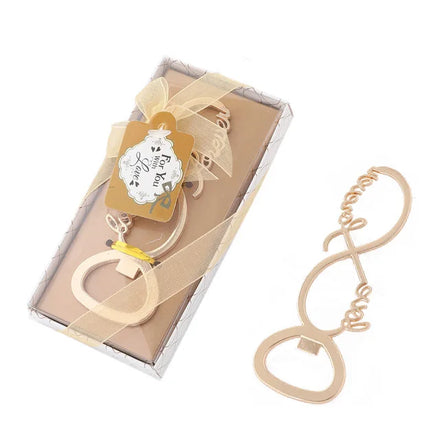 Love Forever Metal Bottle Opener Wedding Party Favors Giveaway Souvenirs Return Gift for Guests Unique Numbers Shape