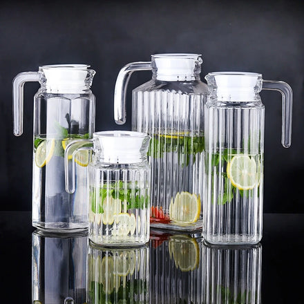 High Quality Durable Glass Water Pot Heat-resistant Portable Customized Color Sports Style Lemon Drink Bottle R Kettle Red Wine
