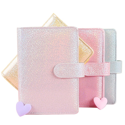 STOCK A6 PU Leather Loose Leaf Personal Budget Binders Planner Notebook Binder Set with Magnetic Buckle Closure