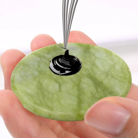 5CM Round Jade Stone Eyelash Extension Glue Adhesive Holder Eyelash Glue Pad Pallet Makeup Tool