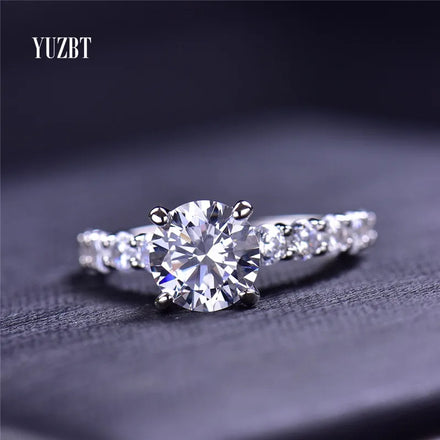 Silver 925 Original Brilliant Cut 2 Carat Diamond Test Past D Color Moissanite Full Stones Arm Ring for Wedding Fine Jewelry