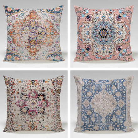 Amity Morocco Turkish Printing Throw Pillow Covers Indian Square 18x18 Cushion Cover Moroccan Mexican Pillow Cases